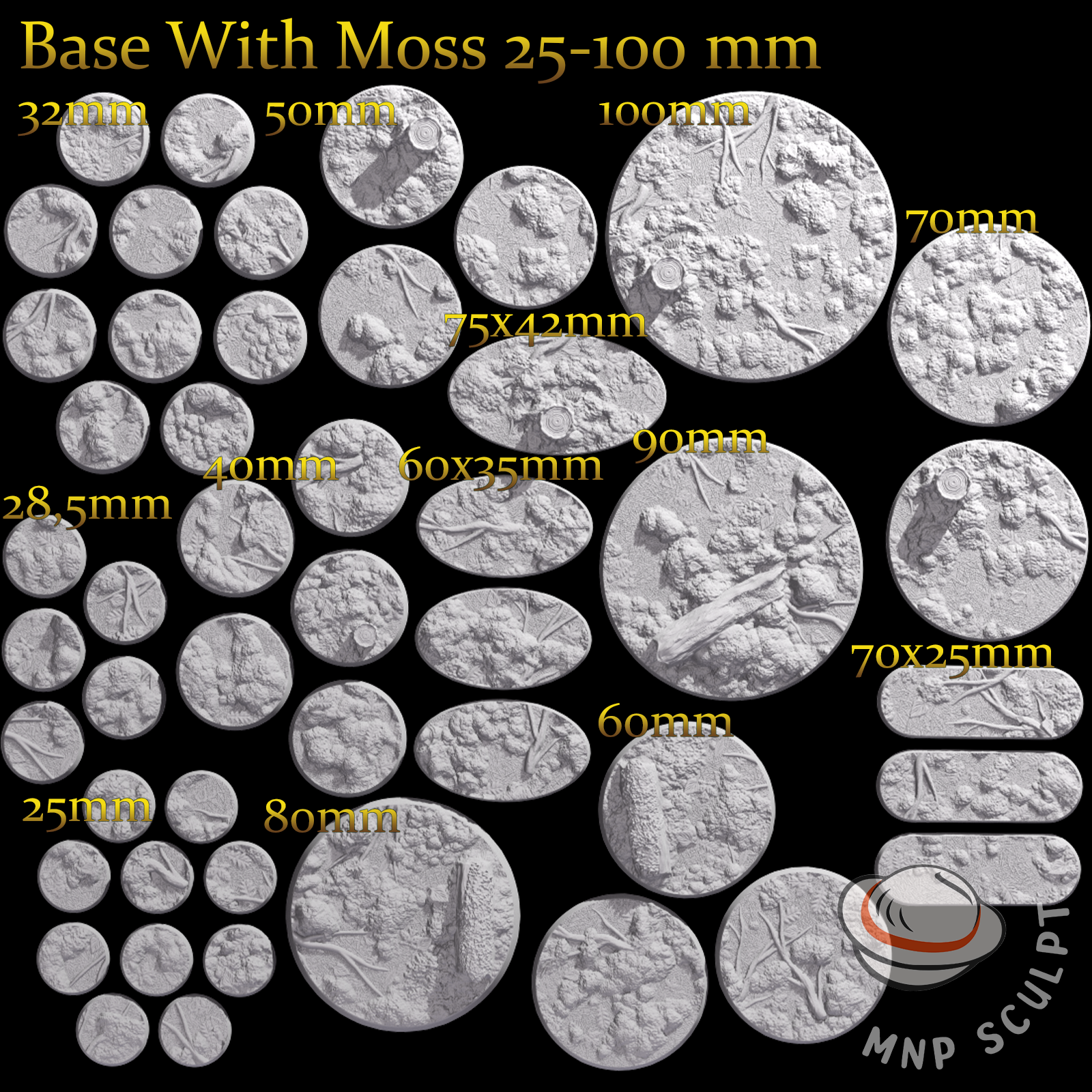 Base With Moss 25-100 mm